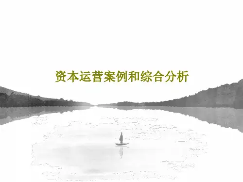 资本运营案例和综合分析26页PPT