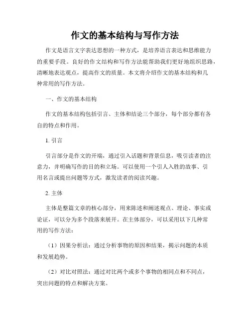 作文的基本结构与写作方法