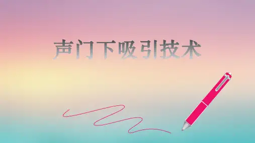 声门下吸引技术ppt课件