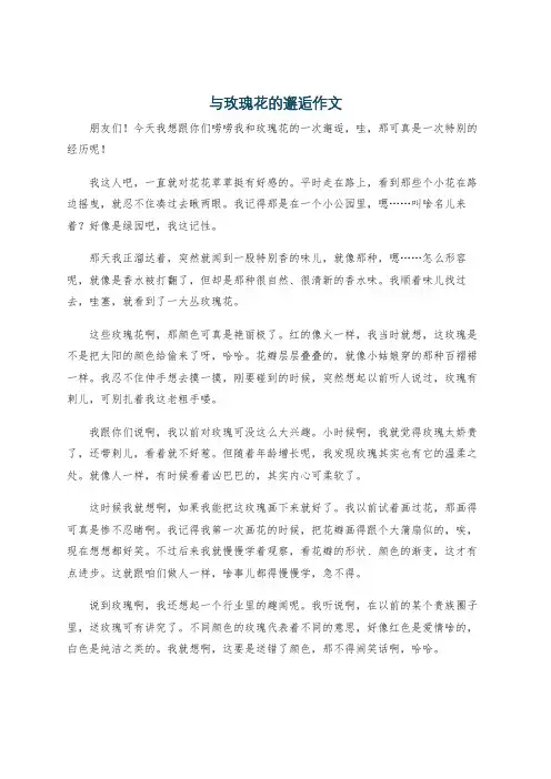 与玫瑰花的邂逅作文