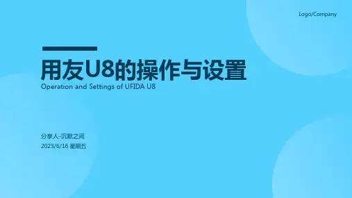 2023年用友u8教程
