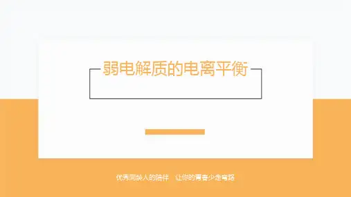 高考化学(全国通用)：弱电解质的电离平衡(PPT讲解版)