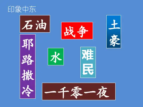 人教版七年级下册地理第8章第一节《中东》课件(共20张PPT)