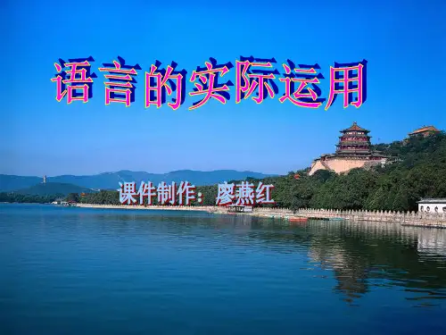 高考复习语言简明、连贯、得体ppt1
