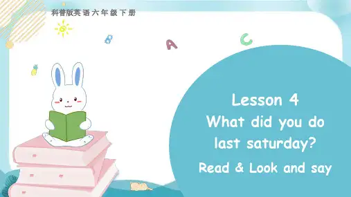 科普版英语六年级下 lesson4 第四课时