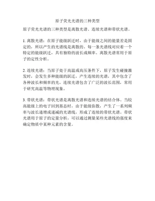 原子荧光光谱的三种类型