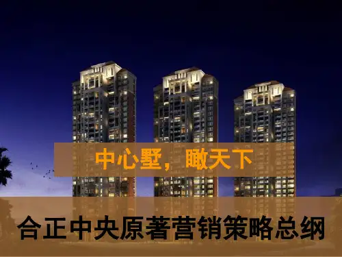 世联_深圳宝安合正中央原著营销策略总纲
