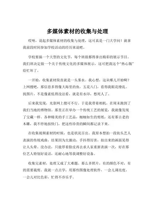 多媒体素材的收集与处理