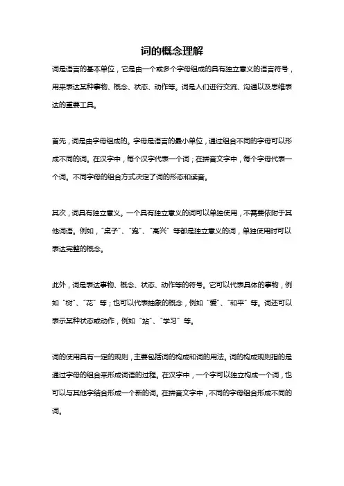 词的概念理解