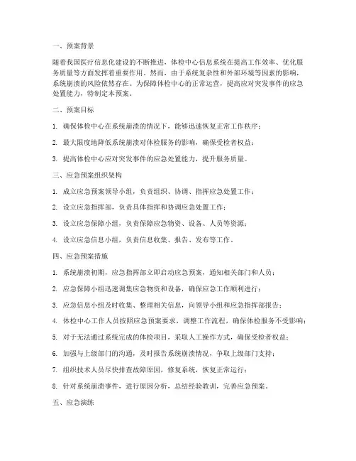 体检系统崩溃应急预案