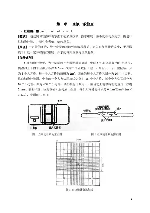 血液一般检查红细胞计数redbloodcellcount要求通过