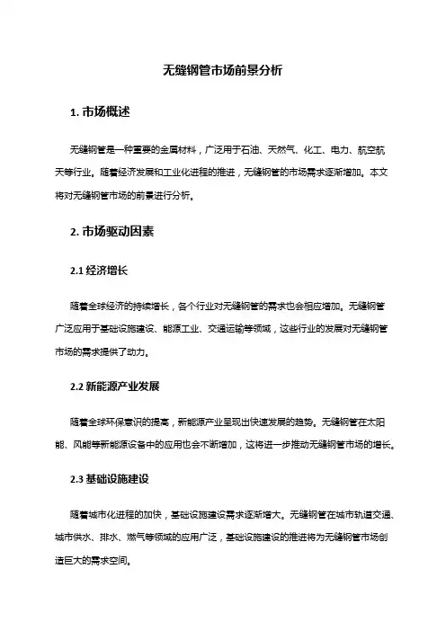 2024年无缝钢管市场前景分析