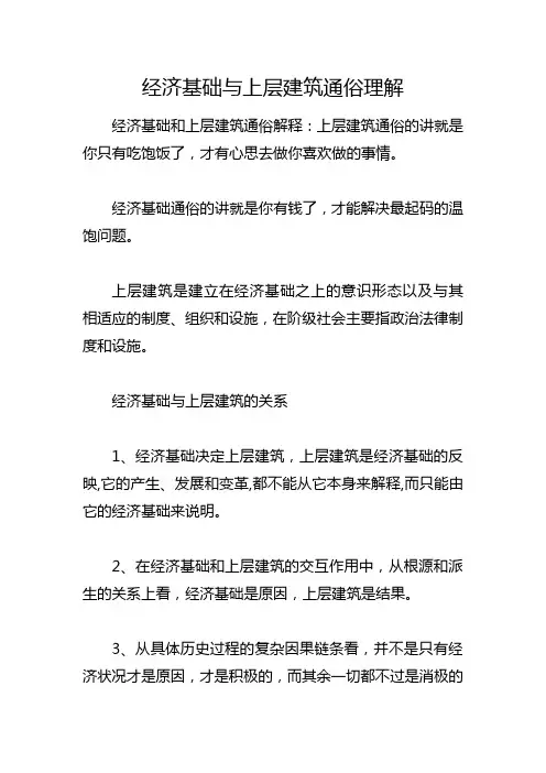 经济基础与上层建筑通俗理解