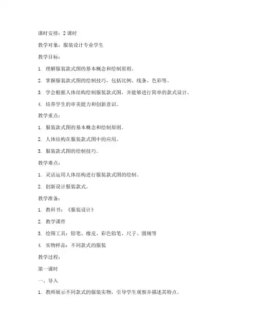 服装款式绘制教案模板范文