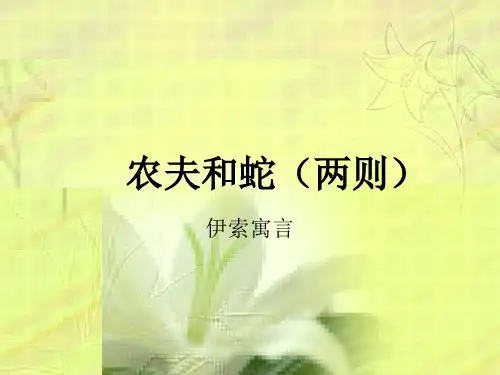 《农夫和蛇》两则ppt课件