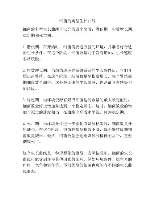 细菌的典型生长曲线
