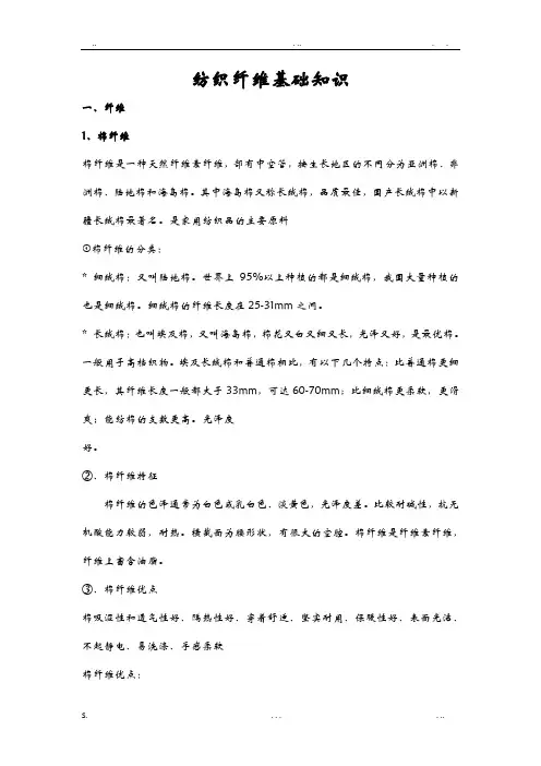 纺织行业基础知识要点