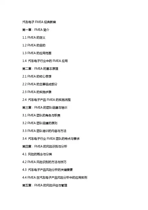 汽车电子FMEA教案