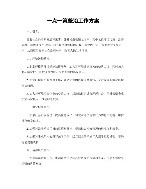 一点一策整治工作方案