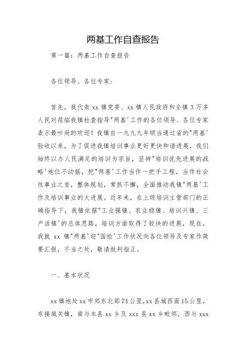 两基工作自查报告