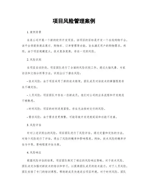 项目风险管理案例