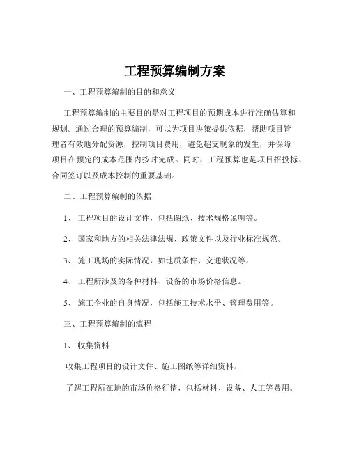 工程预算编制方案
