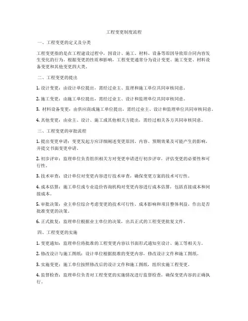 工程变更制度流程