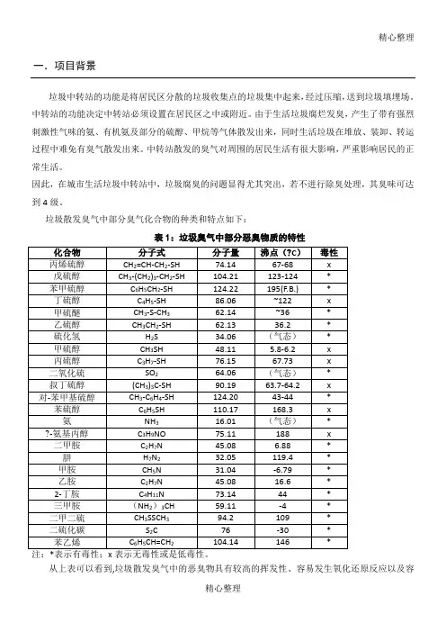 垃圾中转站异臭味解决方案
