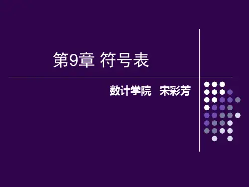 编译原理第九章—符号表
