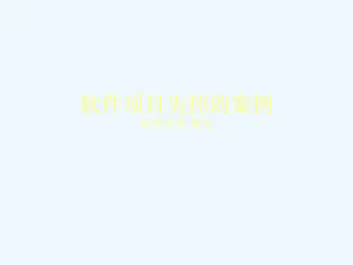 软件项目失控的案例