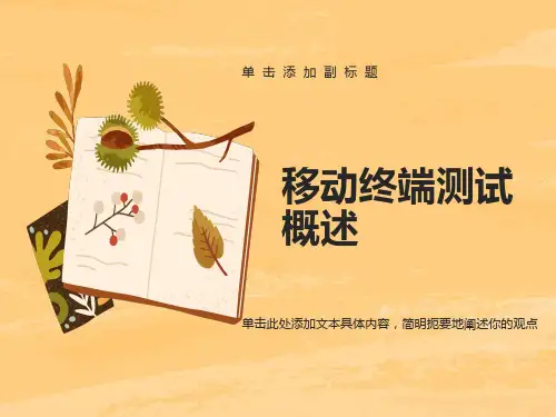 移动终端测试概述