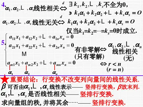 极大线性无关组
