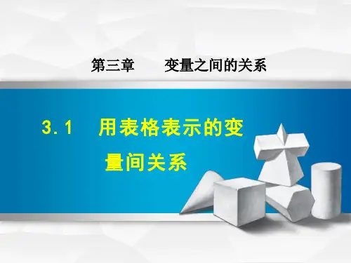 北师大版七年级数学下册第3章变量之间的关系PPT课件