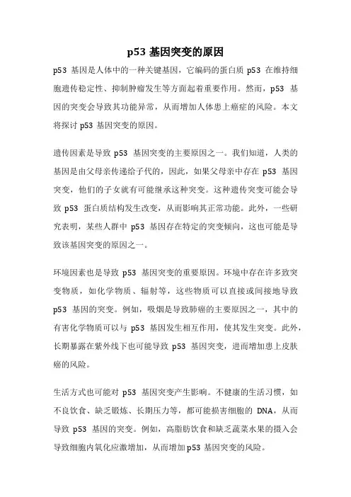 p53基因突变的原因