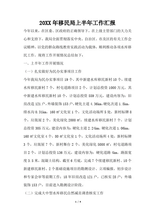 2019年移民局上半年工作汇报