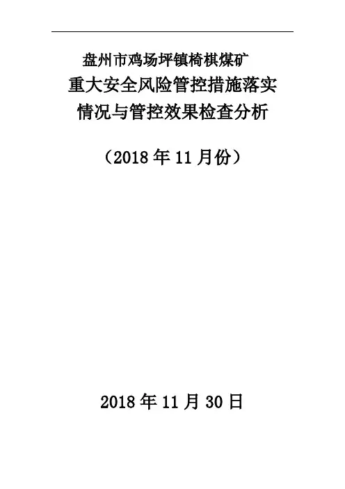 月份安全风险管控措施落实情况与管控效果检查分析修