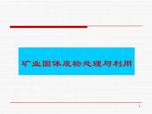 矿业固体废物资源化