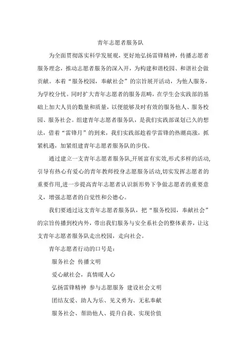 青年志愿者服务队