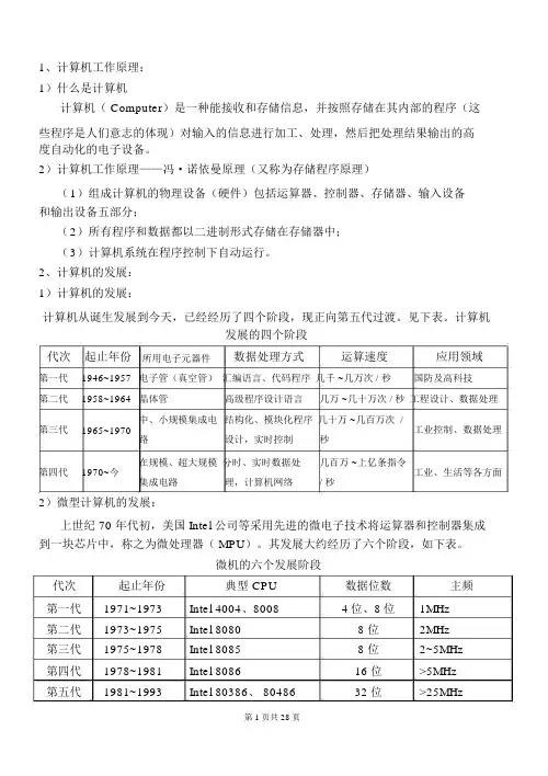 计算机基础知识大全