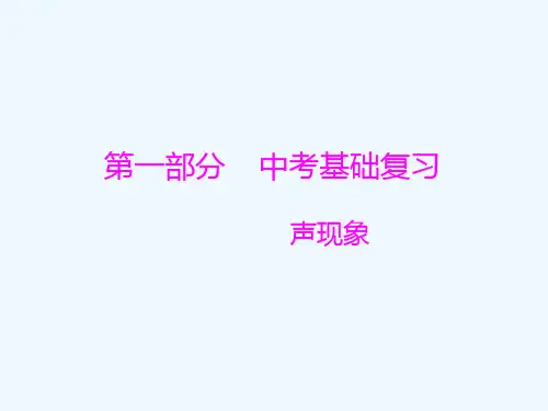 物理人教版九年级全册声现象