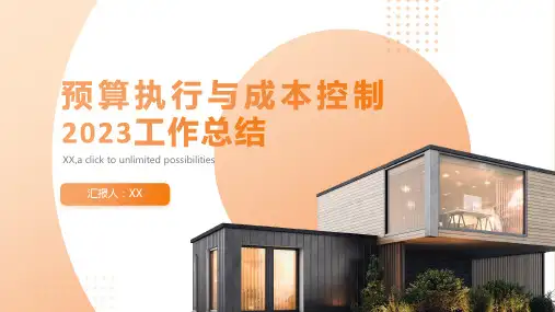 预算执行与成本控制2023工作总结PPT模板