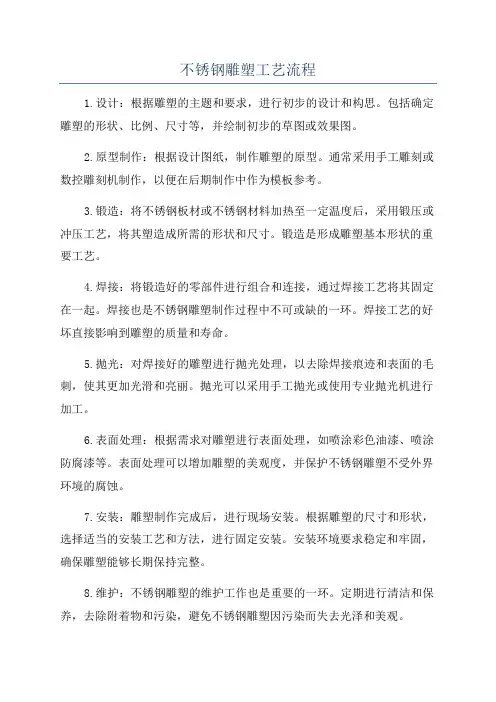 不锈钢雕塑工艺流程