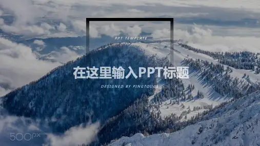 实用高级水彩个性阴影静态述职报告ppt模板