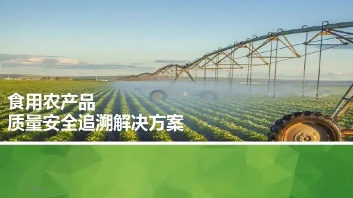食用农产品质量安全追溯解决方案PPT幻灯片
