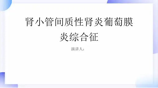 肾小管间质性肾炎葡萄膜炎综合征的科普知识课件