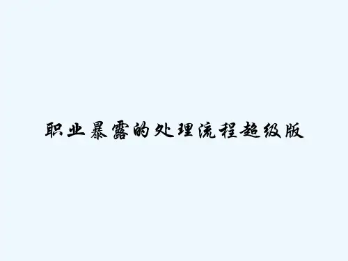 职业暴露的处理流程超级版PPT