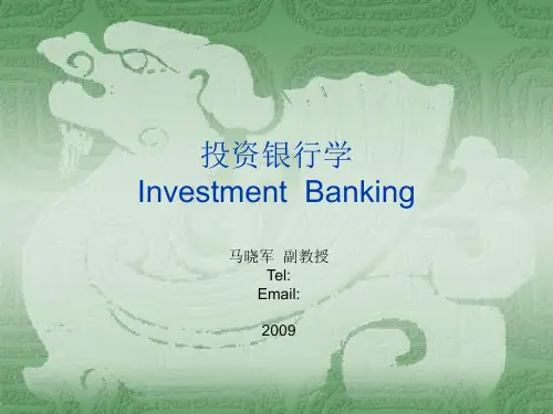 北大投资银行学系统讲义