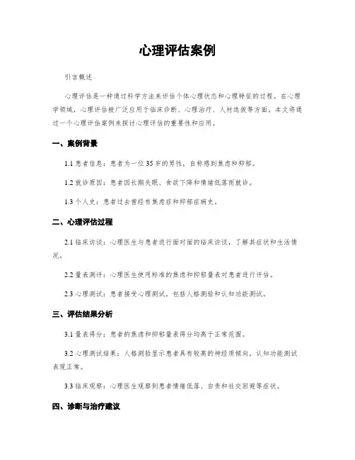 心理评估案例