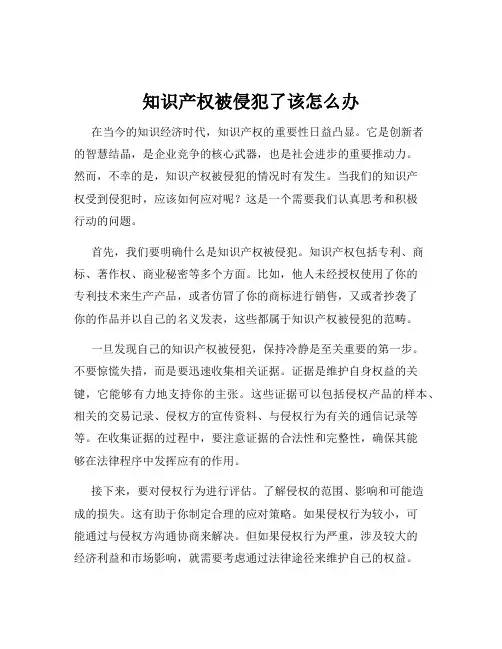 知识产权被侵犯了该怎么办