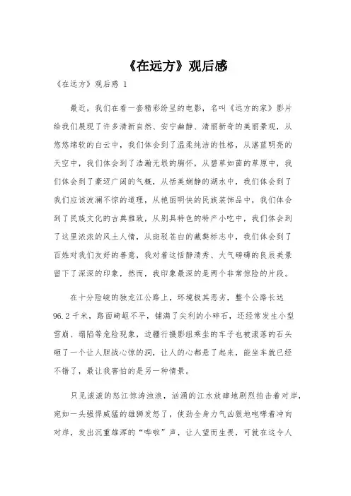 《在远方》观后感